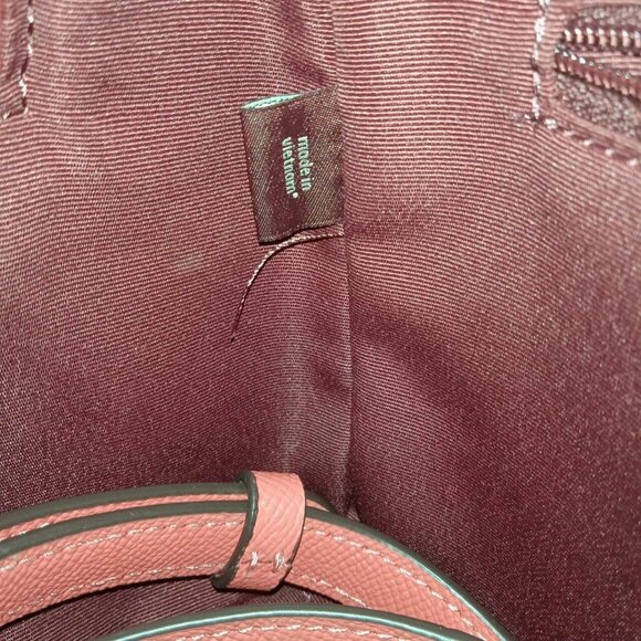 COACH Rowan Leather Satchel Rare Amazing Color Tangerine Silver Accents NWT - Picture 12 of 13